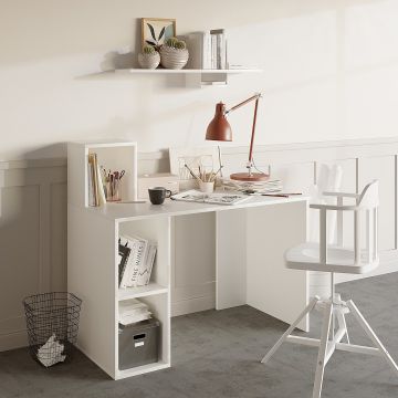 Birou Buca, Diverse culori, 120x60x108 cm - Alb