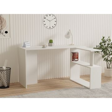 Birou Cayko, Diverse culori, 130x50x74 cm - Alb