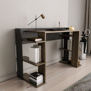 Birou Çinar, Diverse culori, 123x45x77 cm - Nuc - Negru