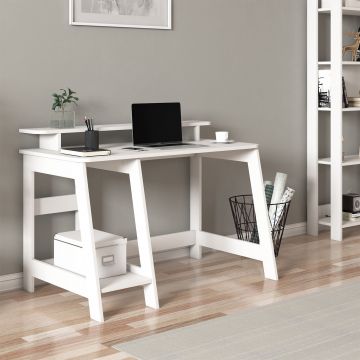 Birou Country, Diverse culori, 120x60x73 cm - Alb