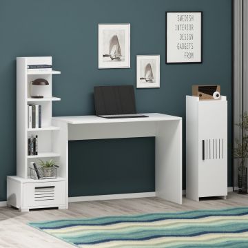 Birou Dawn, Diverse culori, 120x60x72 cm - Alb