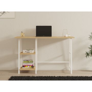 Birou Dobra, Sapphire - Alb, 120x51x74 cm - Albastru - Alb