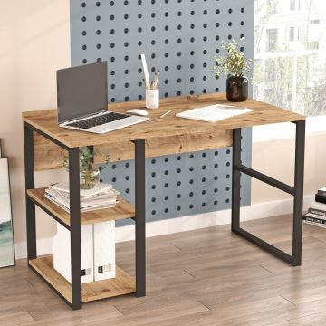 Birou Doina cu rafturile stanga, Stejar, 120 x 75 x 60 cm - Stejar
