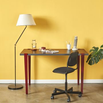 Birou Eridanos Burgundy, Antracit - Bordo, 120x60x75 cm - Roșu - Antracit