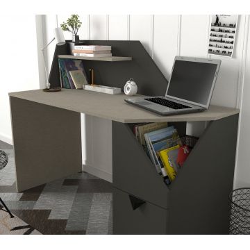 Birou Gusto, Antracit, 140x60x74 cm - Antracit