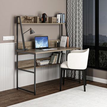 Birou Majestic, Diverse culori, 120x60x140 cm - Maro - Negru