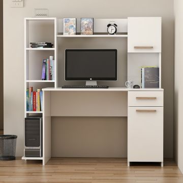 Birou Merry, Alb, 120x60x77 cm - Alb