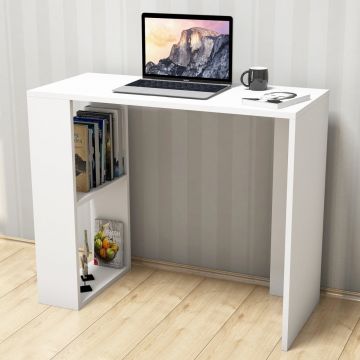 Birou Nano, Alb, 90x40x75 cm - Alb