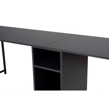 Birou Twin, Diverse culori, 240x60x74 cm - Antracit - Negru