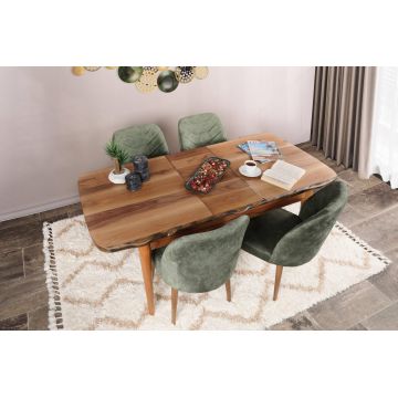 Masa Bucatarie Sohoo, Nuc, 130x75x80 cm - Nuc