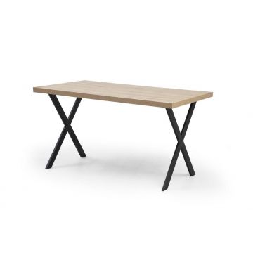 Masă dining Brayn, Diverse culori, 139x80x76 cm - Stejar