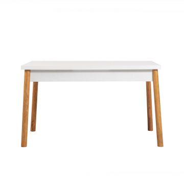 Masă dining Costa Masa, Diverse culori, 120x75x77 cm - Pin atlantic - Alb