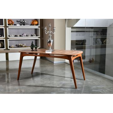 Masă dining Touch - Wooden, Nuc, 160x80x75 cm - Nuc
