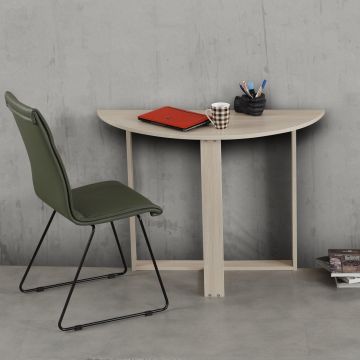 Masa living, Middle, Alb - Gri - Nuc - Sonoma - Stejar, 106 x 45 x 77 cm - Sonoma