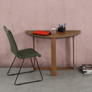 Masa living, Middle, Alb - Gri - Nuc - Sonoma - Stejar, 106 x 45 x 77 cm - Stejar