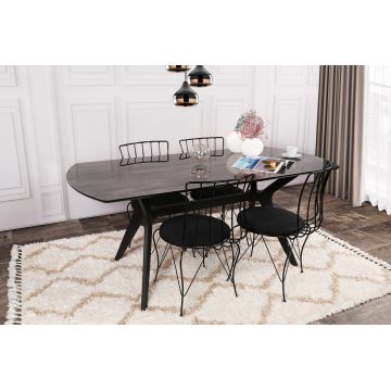 Masă MDF Ares , Negru, 180 x 75 x 80 cm - Negru