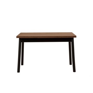 Masă Oliver Sbt -  Barok Black Dining Table, Negru, 120x77x75 cm - Negru