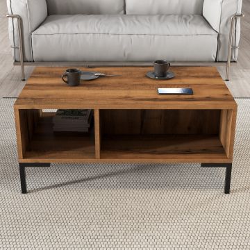 Măsuță de cafea Aurora - 2082, Nuc, 90x42x54 cm - Nuc