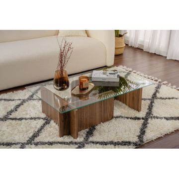 Măsuță de cafea Flavio, Diverse culori, 105x65x30 cm - Venezia walnut