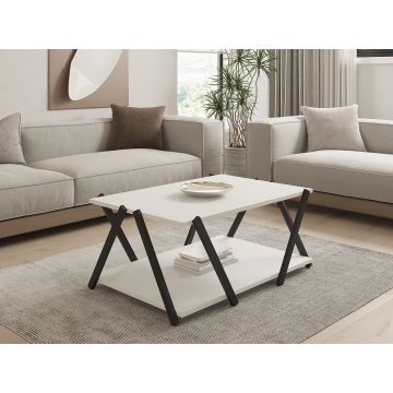 Măsuță de cafea Lara, Diverse culori, 94x64x41 cm - Antracit - Alb