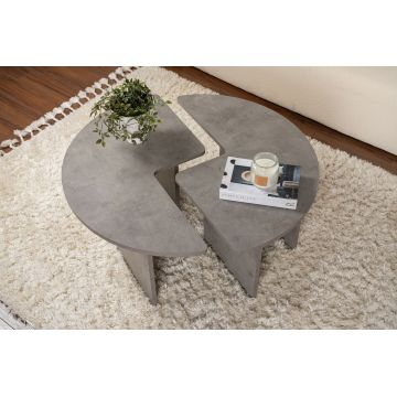 Măsuță de cafea Moira, Diverse culori - Concrete grey