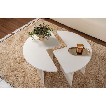Măsuță de cafea Moira, Diverse culori - Wood white