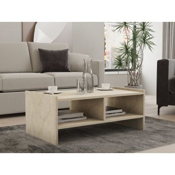 Măsuță de cafea Pera, Diverse culori, 90x50x35 cm - Travertin