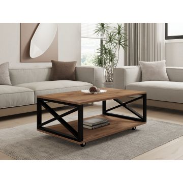 Măsuță de cafea Refia, Pin atlantic, 98x60x34 cm - Natural