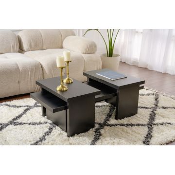 Măsuță de cafea Sanctuary, Diverse culori, 110x45x30 cm - Wood black