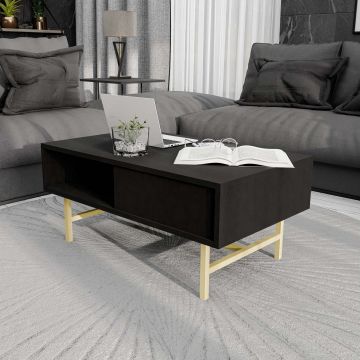 Măsuță de cafea Style 4220, Negru, 90x54x40 cm - Negru