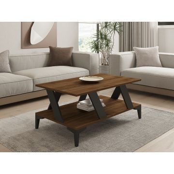Măsuță de cafea Tabla, Diverse culori, 100x60x40 cm - Antracit - Nuc