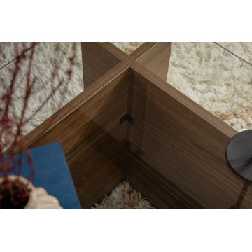Măsuță de cafea Vetrino, Diverse culori, 105x65x40 cm - Venezia walnut