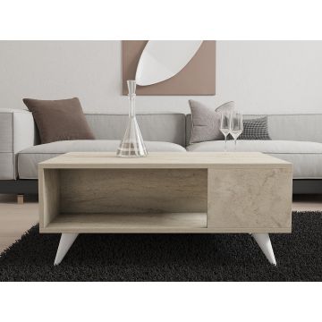 Măsuță de cafea Yuka, Diverse culori, 90x60x40 cm - Travertin
