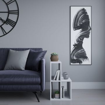Masuta Cafea Laterala Montreal cu 5 Rafturi,  35 X 63 X 60 Cm - Alb