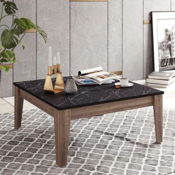 Masuta de cafea Ace, Nuc, 85x85x35 cm - Nuc