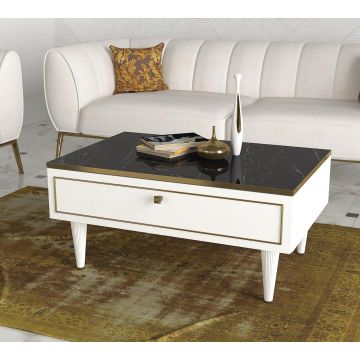 Masuta de cafea Dma Montessori, Alb, 90x60x42 cm - Alb
