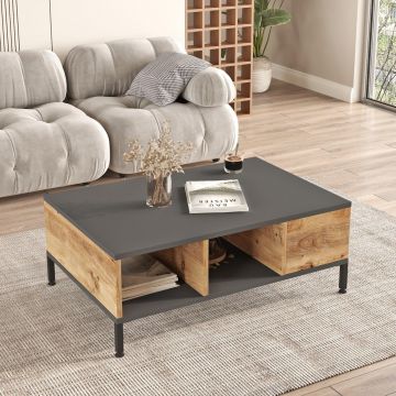 Masuta de cafea Sufragerie Bakan, Stejar, 90 x 33 x 60 cm - Stejar