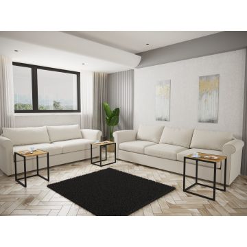 Set 3 măsuțe de cafea Tali, Diverse culori, 44x45x52 cm - Negru - Oud