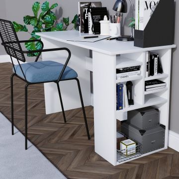 Birou Akasya, Alb, 120x50x74 cm - Alb