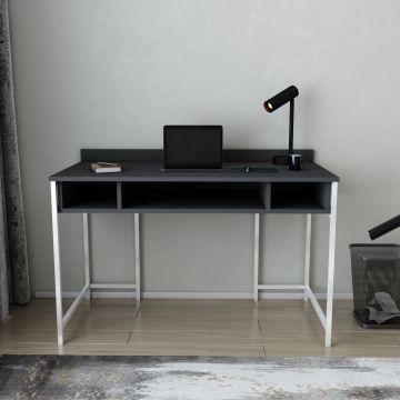 Birou Alma, Diverse culori, 120x60x75 cm - Alb - Antracit