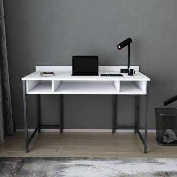 Birou Alma, Diverse culori, 120x60x75 cm - Negru - Alb