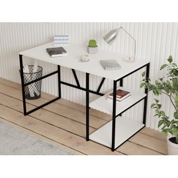 Birou Caste, Diverse culori, 120x60x74 cm - Alb