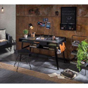 Birou Dark Metal, Multicolor, 134x62x80 cm - Multicolor