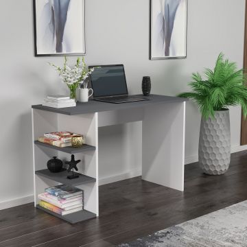 Birou Dora, Diverse culori, 110x45x72 cm - Antracit - Alb