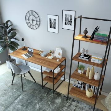 Birou Dresden - L246, Nuc, 120x55x180 cm - Nuc