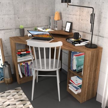Birou Floating, Diverse culori, 120x90x77 cm - Nuc