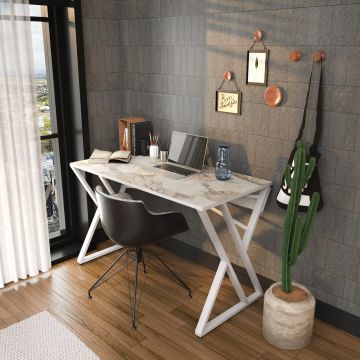 Birou Gyza, Diverse culori, 120x60x75 cm - Alb