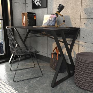 Birou Gyza, Diverse culori, 120x60x75 cm - Negru
