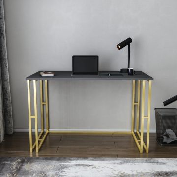 Birou Kane, Diverse culori, 120x60x75 cm - Auriu - Antracit