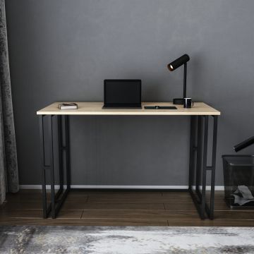 Birou Kane, Diverse culori, 120x60x75 cm - Negru - Stejar